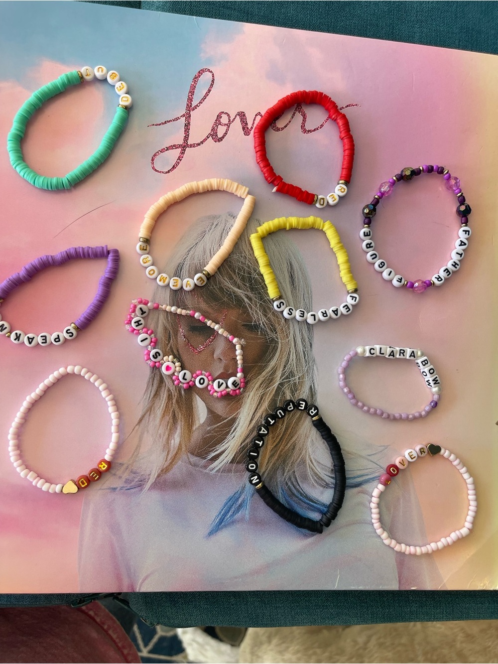 Swiftie Friendship Braclets Beaded Stretch Bracelets - Multicolor Set
